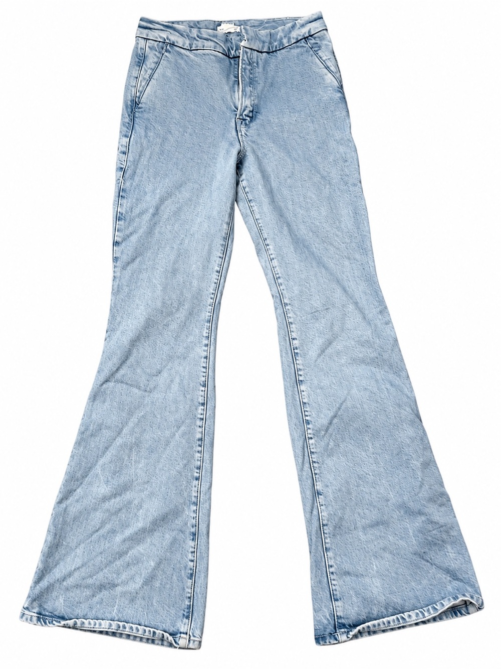 Good American Light Blue High-Rise Flare Jeans